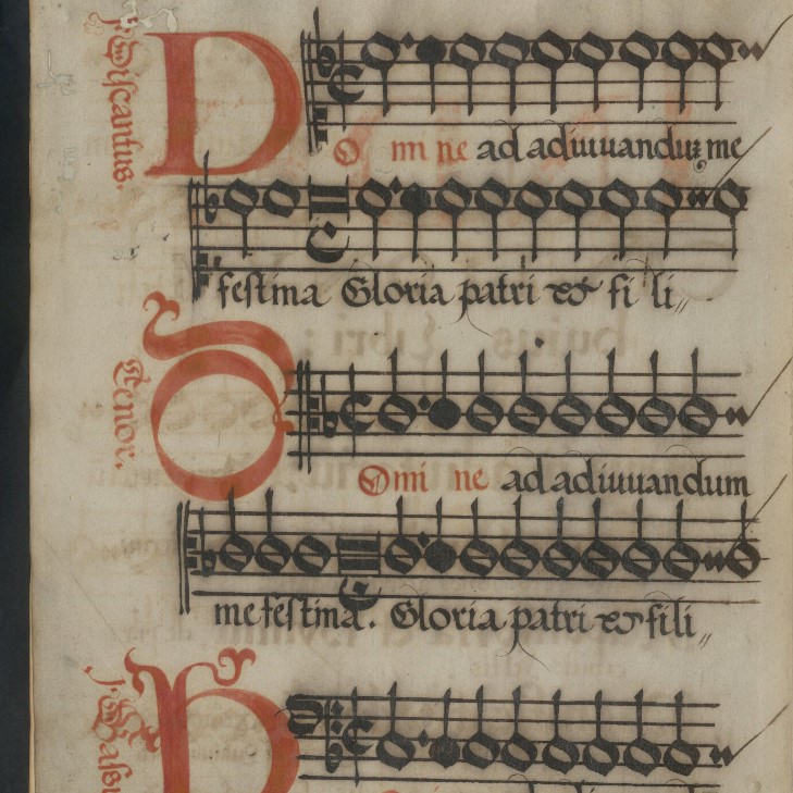 A sacred song for multiple voices, by Orlando di Lasso (HMML 41237, Landeskirchliches Archiv in Nürnberg Fen. IV 224 2, fol. 2r (CC BY-NC-SA 4.0), https://www.bavarikon.de/object/bav:ELK-MUS-00000BAV80042775?p=6